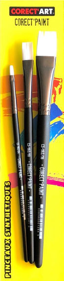 Pochette de 3 brosses plates