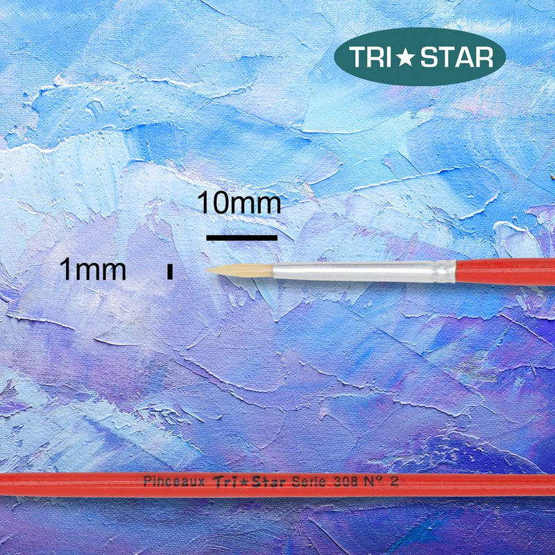 Pinceau scolaire Tri Star 308 Rond - 12 tailles
