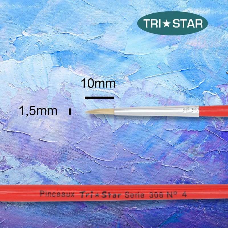 Pinceau scolaire Tri Star 308 Rond - 12 tailles