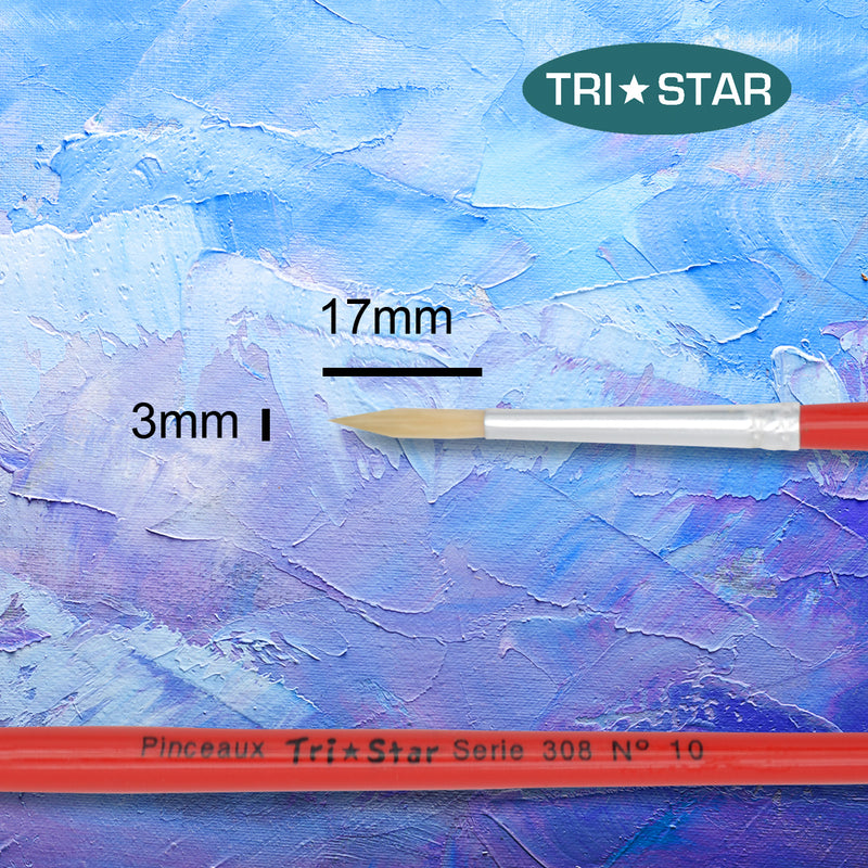 Pinceau scolaire Tri Star 308 Rond - 12 tailles