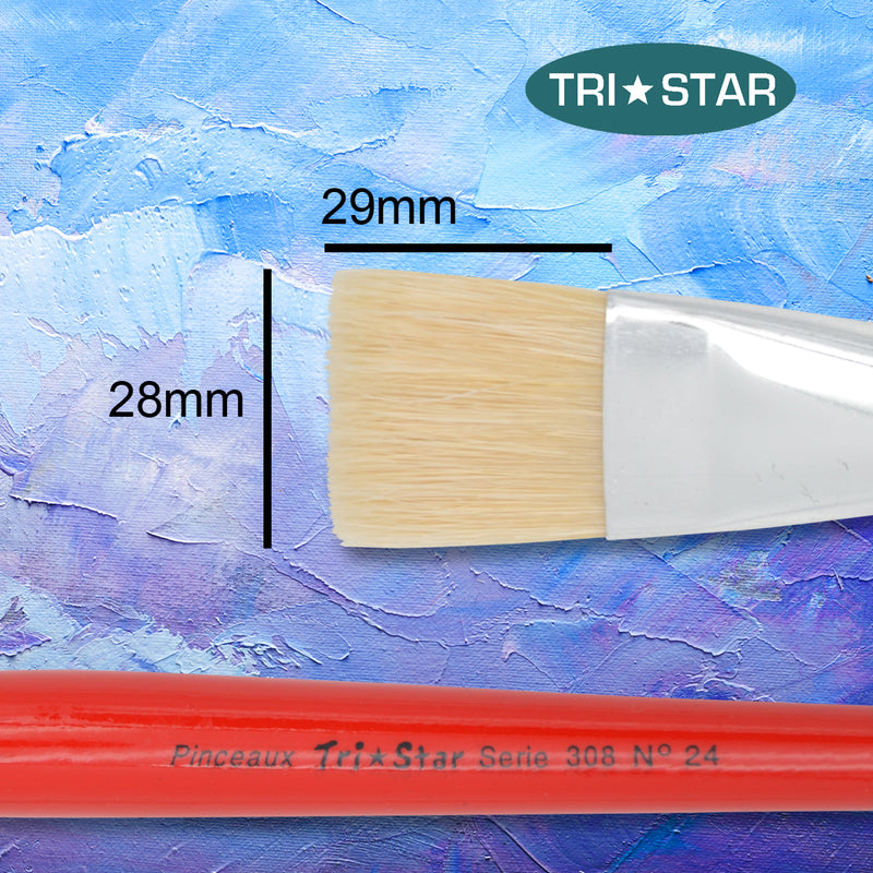 Pinceau scolaire Tri Star 308 Plat - 12 tailles