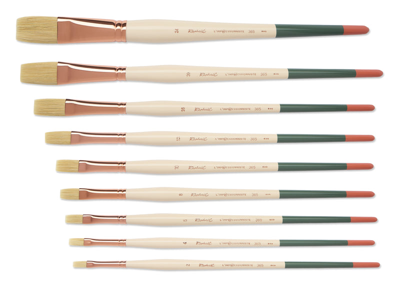 Brosse Plate Longue 365 - L'Impressionniste - 9 tailles