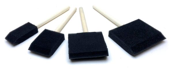 Pochette de 4 pinceaux mousse carrés