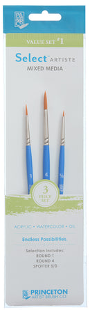Set de pinceaux Princeton n° 1, lot de 3