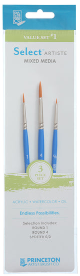 Set de pinceaux Princeton n° 1, lot de 3