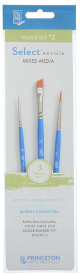 Set de pinceaux Princeton n° 2, lot de 3