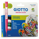 Etui accrochable de 6 feutres Décor Textile - Giotto