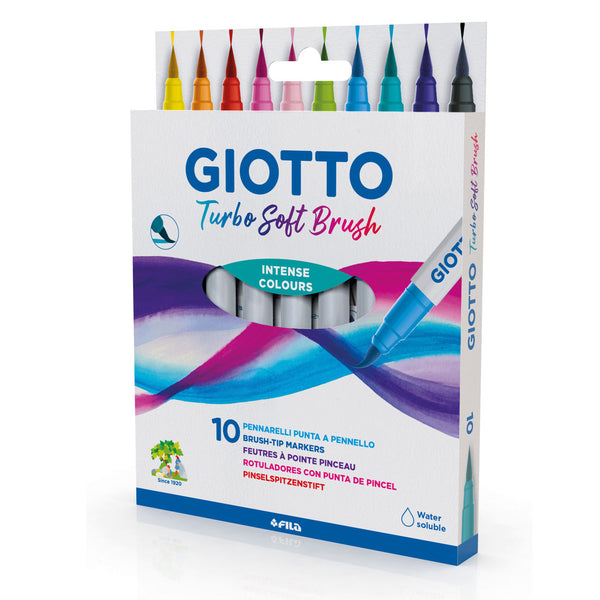 Etui de 10 feutres Giotto Turbo Soft Brush