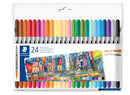 Etui 24 feutres double-pointe 3 mm et 0,5-0,8 mm - Staedtler