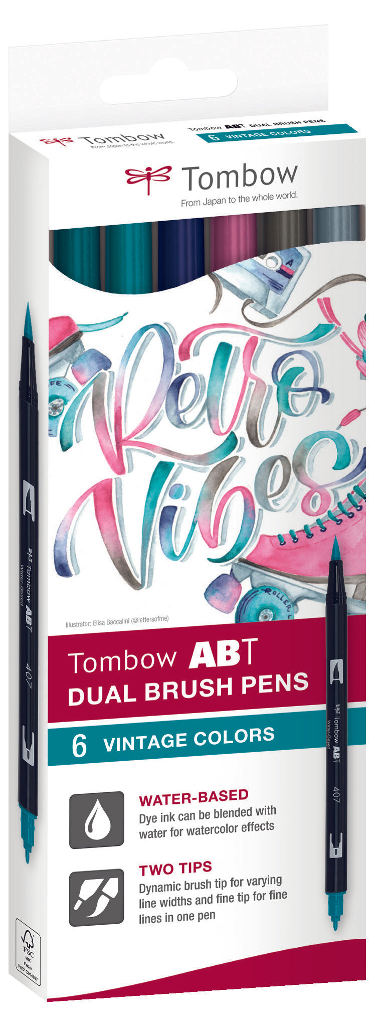 Feutre dual brush pen ABT étui 6 "Vintage"