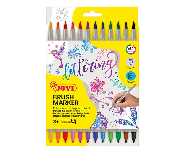 Etui de 12 feutres Brushmarker double pointe