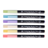 Pochette 6 feutres pinceaux KOI couleurs pastels