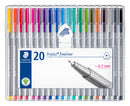 Triplus Fineliner - 20 feutres pointe superfine 0,3 mm - Couleurs assortis - Etui chevalet - 334 SB20 - STAEDTLER