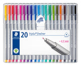 Triplus Fineliner - 20 feutres pointe superfine 0,3 mm - Couleurs assortis - Etui chevalet - 334 SB20 - STAEDTLER