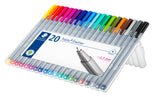 Triplus Fineliner - 20 feutres pointe superfine 0,3 mm - Couleurs assortis - Etui chevalet - 334 SB20 - STAEDTLER