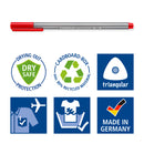 Triplus Fineliner - 20 feutres pointe superfine 0,3 mm - Couleurs assortis - Etui chevalet - 334 SB20 - STAEDTLER