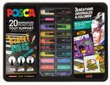 Mallette métal 20 marqueurs Posca édition "Street Vibes"