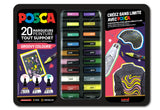 Mallette métal de 20 marqueurs Groovy Colours POSCA
