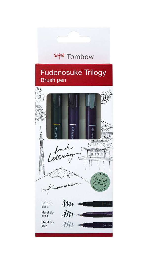 Set de 3 crayons de calligraphie Fudenosuke