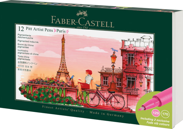 Coffret Pitt Artist Pens Paris - 12 pièces