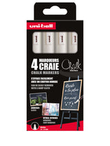 Pochette 4 marqueurs craies blanc