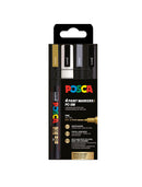 Set de 4 marqueurs Posca PC3M assortis - Couleurs festives
