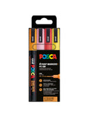 Set n°1 de 4 marqueurs Posca PC3ML assortis - Couleurs pailletées
