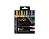 Etui de 8 marqueurs Posca PC3M assortis - Couleurs pastels