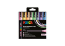 Etui de 8 marqueurs Posca PC5M assortis - Couleurs pastels