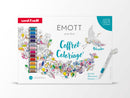 Coffret de 16 feutres Emott assortis + 1 carnet coloriage - Uni-ball