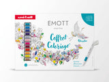 Coffret de 16 feutres Emott assortis + 1 carnet coloriage - Uni-ball