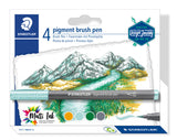 Set de 4 feutres Pigment Brush 371 marine