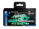 Set de 6 feutres Pigment Brush 371 Verts et Turquoises
