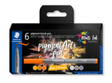 Set de 6 feutres Pigment Brush 371 Gris et Caramels