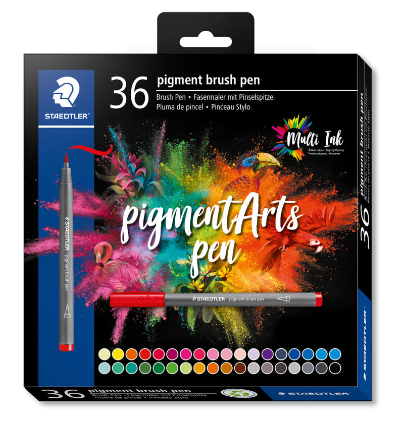 Set de 36 feutres Pigment Brush couleurs assorties