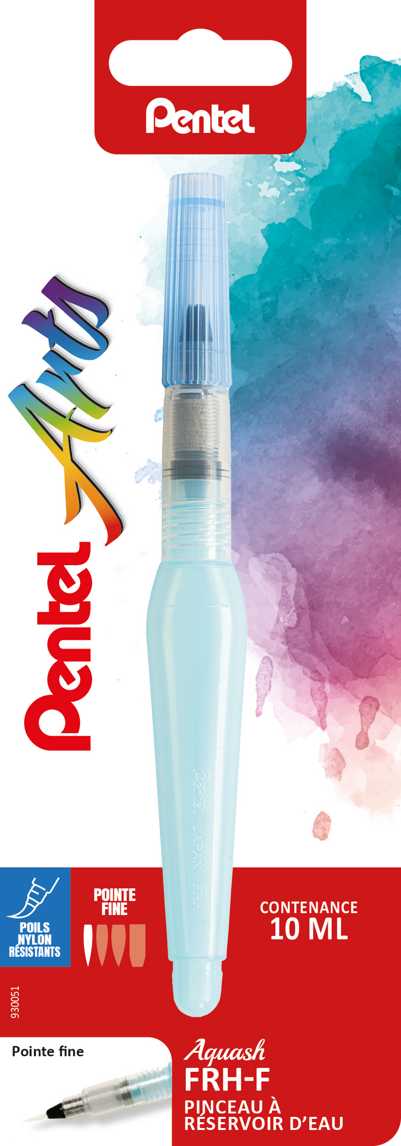 Pinceau à réservoir d'eau pointe fine