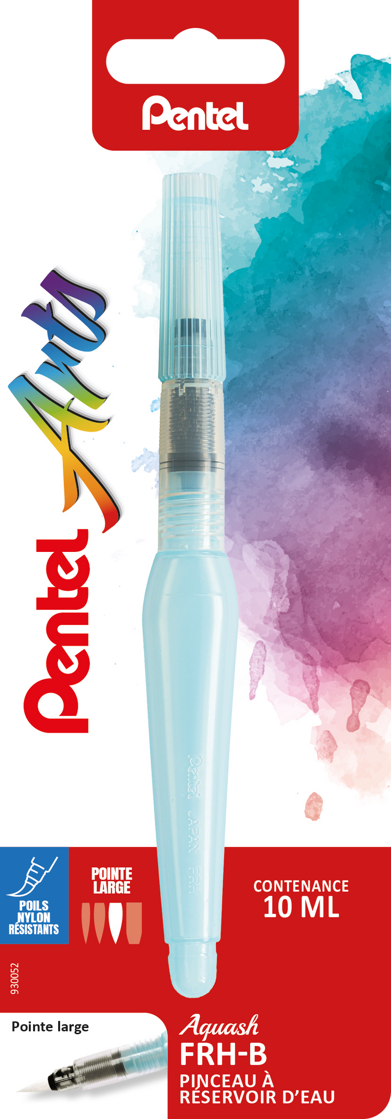 Pinceau à réservoir d'eau pointe large