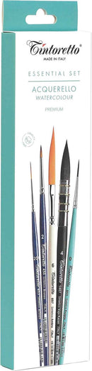 Set de 5 pinceaux essentiels pour Aquarelle - Tintoretto