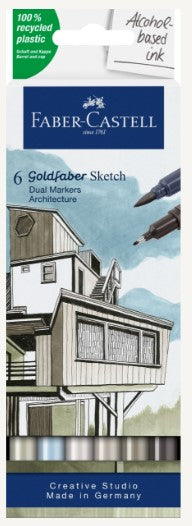 Pochette de 6 Sketch Marker Goldfaber - Architecture