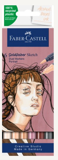 Pochette de 6 Sketch Marker Goldfaber - Portrait