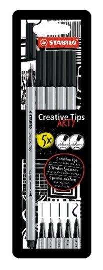 Pochette carton de 5 ou 10 feutres Creative Tips Arty