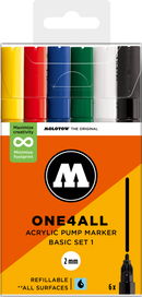 Set basic 6 marqueurs Molotow 127HS