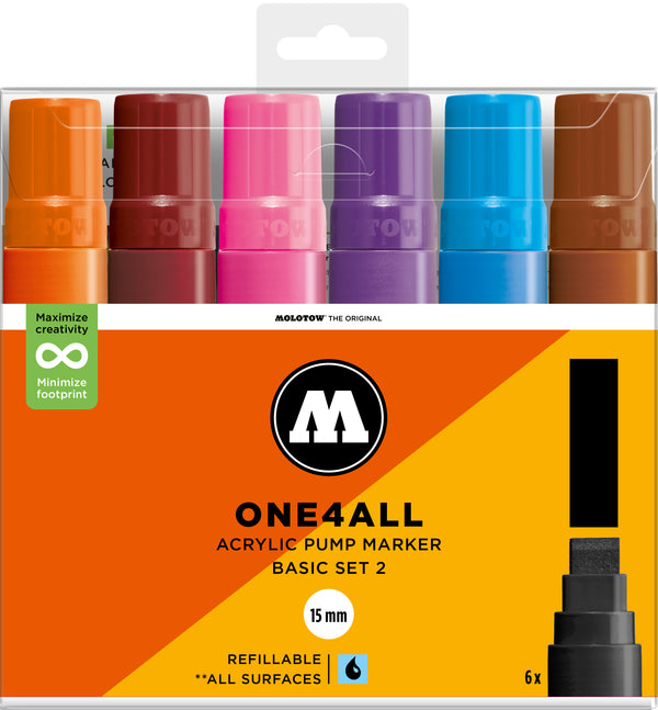 Set basic 6 marqueurs Molotow 627HS N°2