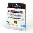 Boîte de 12 feutres DB-Brush Aqua
