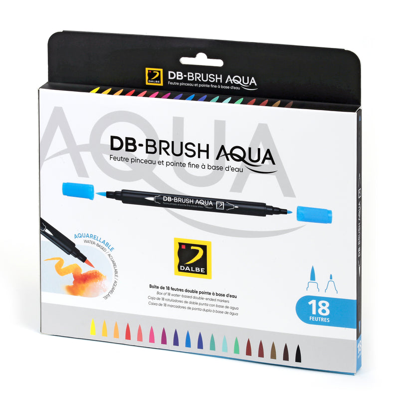 Boîte de 18 feutres DB-Brush Aqua