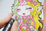 Kit  coloriage Chibis figurine Unicorn - Graph'It