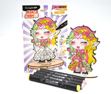 Kit  coloriage Chibis figurine Unicorn - Graph'It