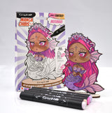Kit coloriage Graph'it Chibis - Figurine Mermaid