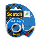 Ruban adhésif Scotch® Wall Safe, 19 mm x 16,5 m, 1 rouleau sur dévidoir manuel/paquet