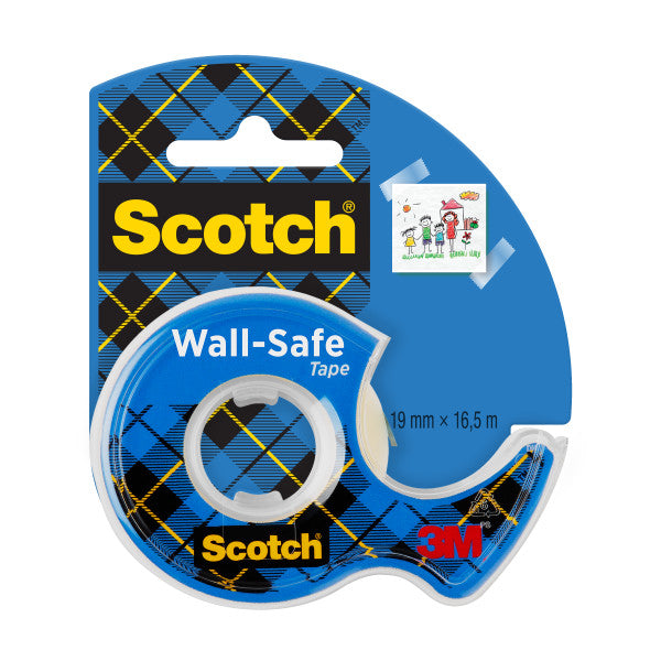 Ruban Scotch dévidoir Wall Safe 19mm X 16,5m - 3M